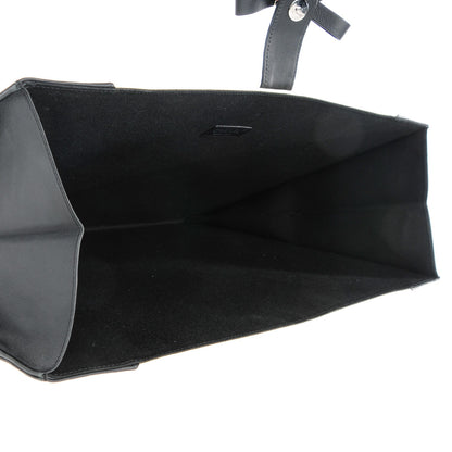 Chanel Caviar Stitched Bowtie Drawing Portfolio Bag White Black 5 of 7
