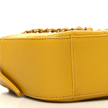 Chanel Goatskin Quilted Chain Infinity Camera Case Yellow 9 of 10