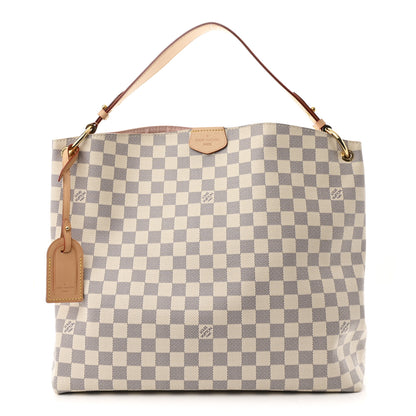 Louis Vuitton Damier Azur Graceful MM Rose Ballerine 1 of 9