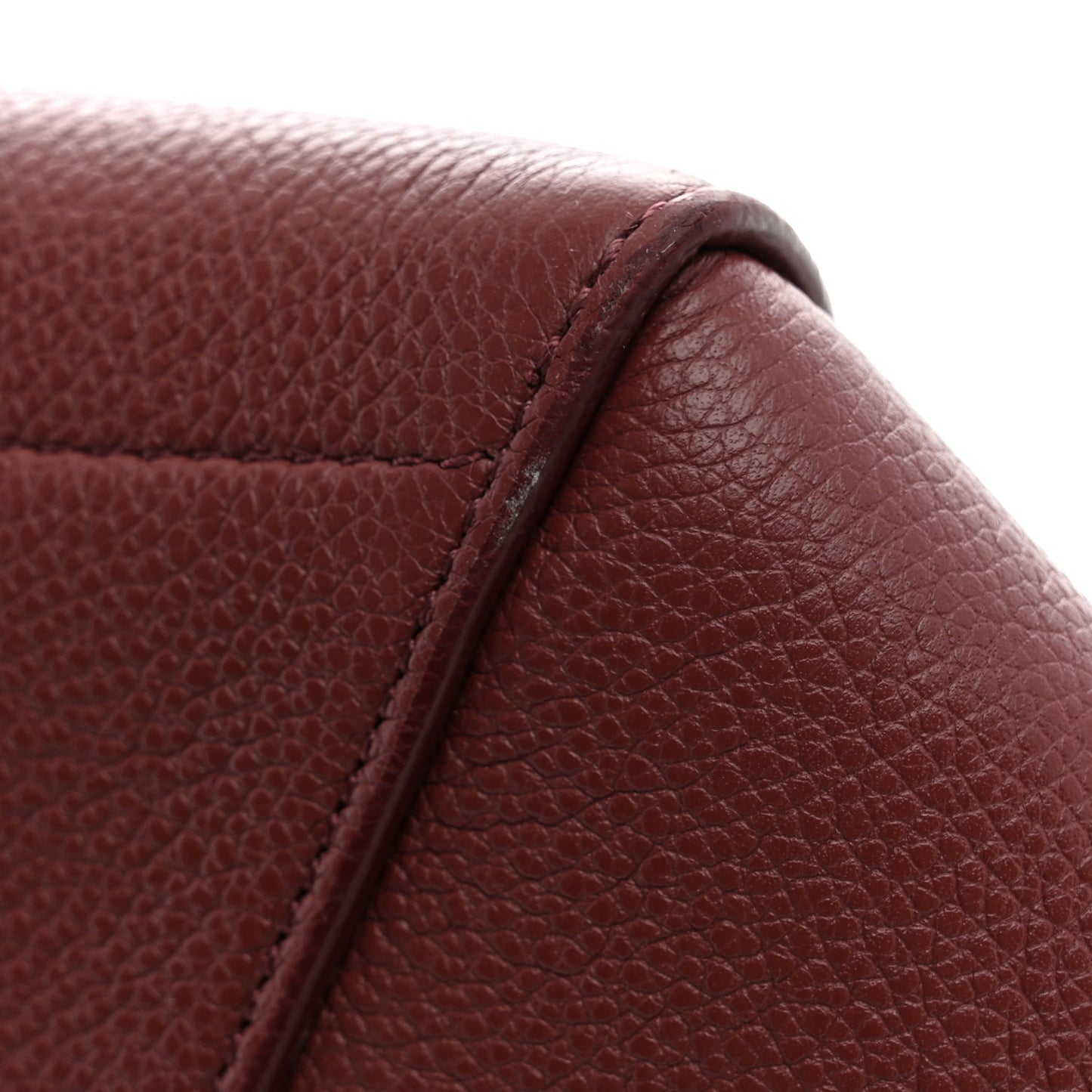 Soft Grained Calfskin Sangle Bucket Bag Light Burgundy