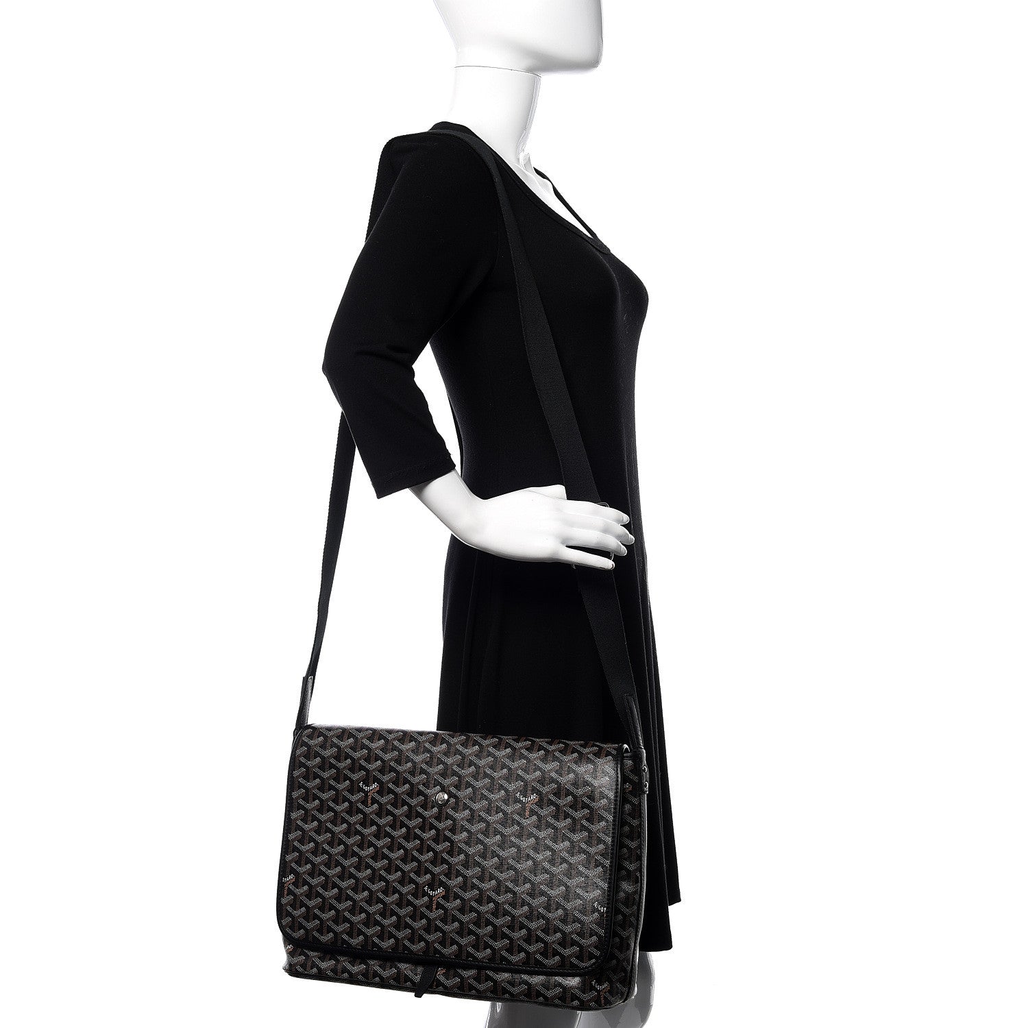 Goyard Goyardine Capetien Messenger Bag Black 2 of 9