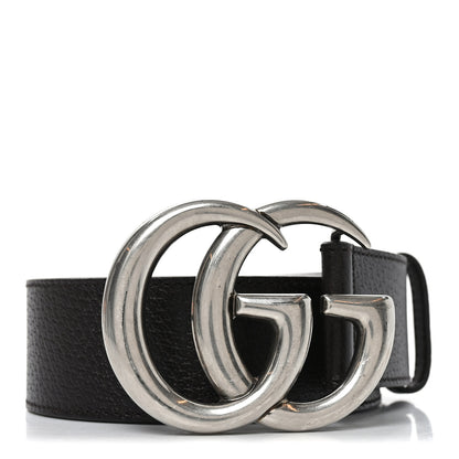 Gucci Textured Dollar Calfskin Double G 40mm Belt 85 34 Dark Cocoa 1 of 5