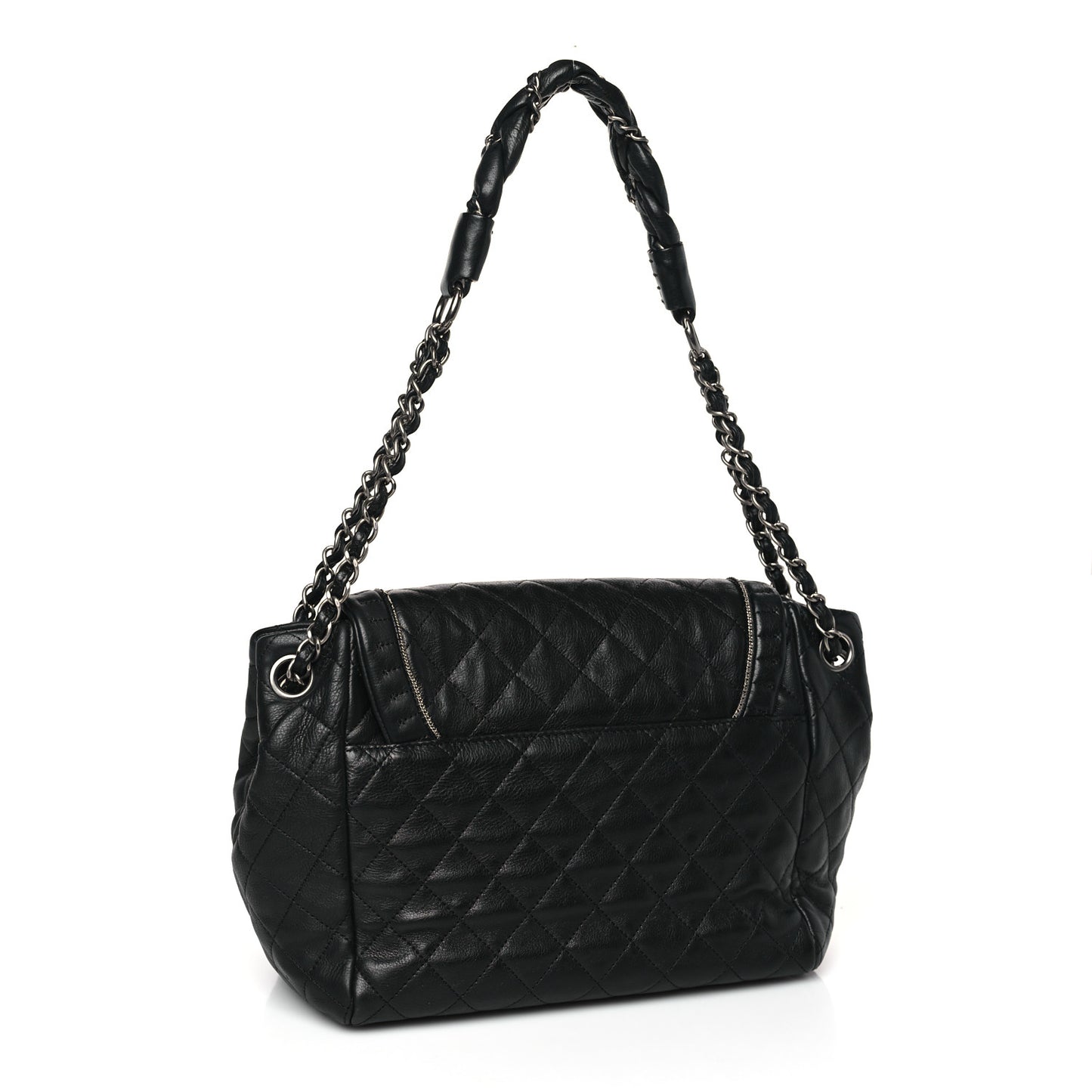 Calfskin Quilted Istanbul Accordion Flap Black