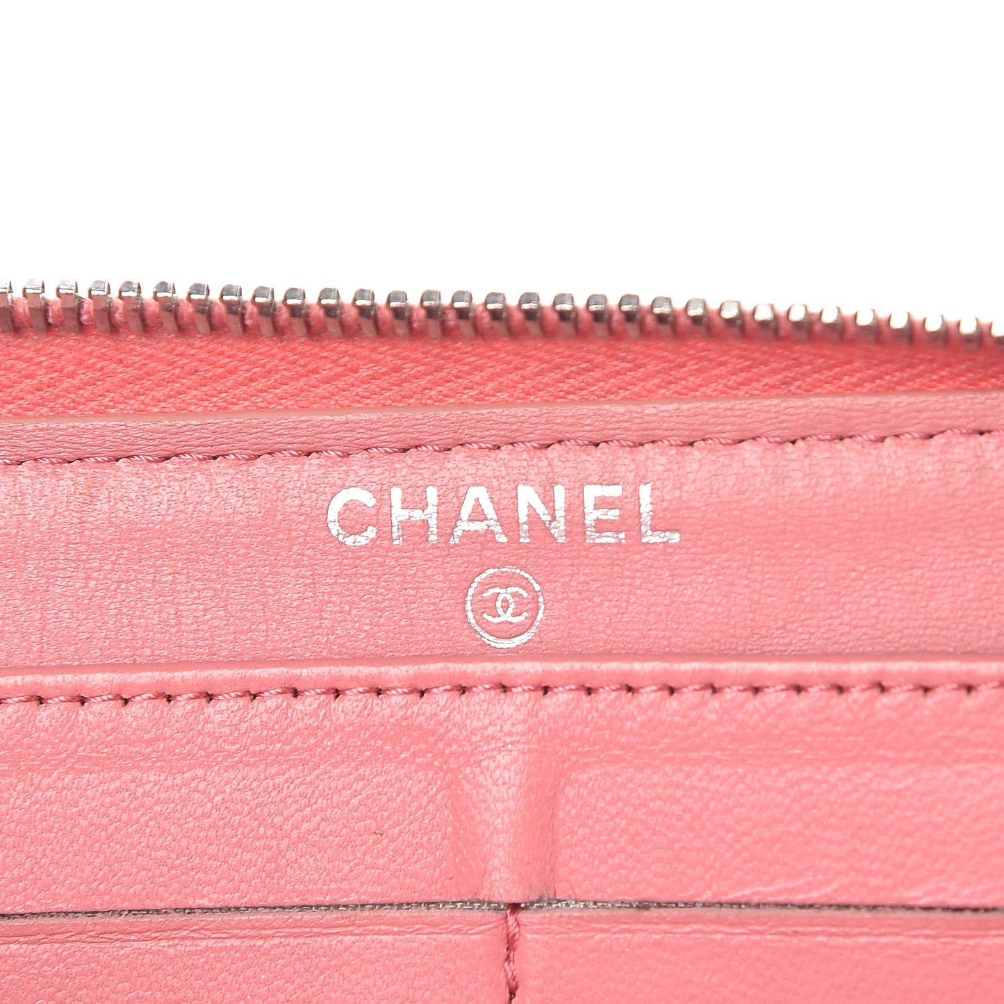 Lambskin Quilted Large Gusset Zip Around Wallet Pink