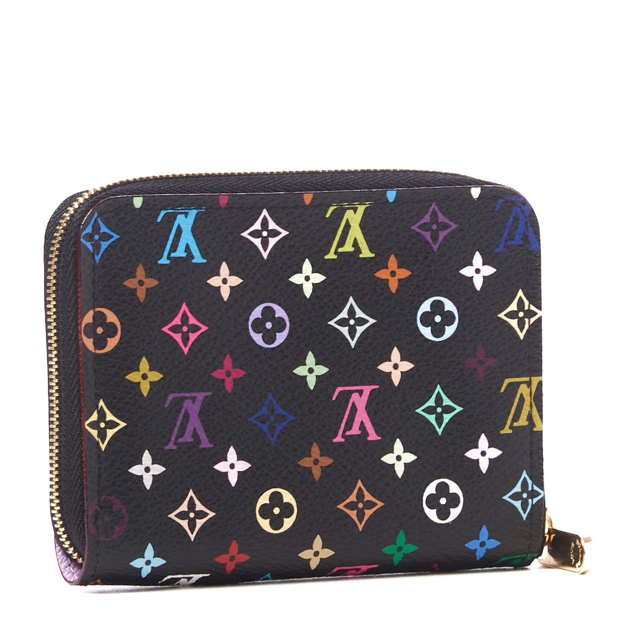 Monogram Multicolor Zippy Coin Purse Black Violet