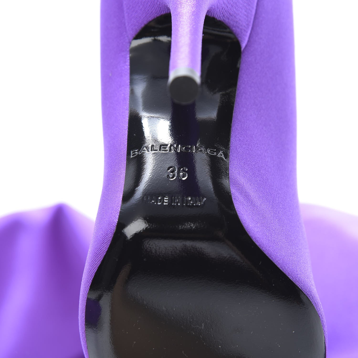 Balenciaga Spandex Pointed Toe Knife Thigh High Boots 36 Violet 6 of 7