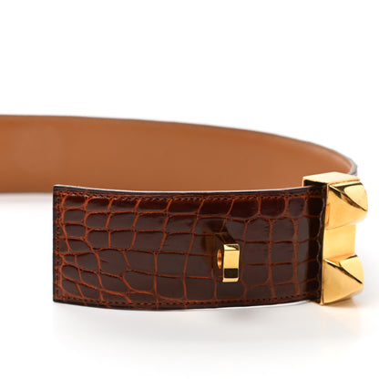 Hermes Alligator Collier De Chien CDC Belt 72 Miel 4 of 7