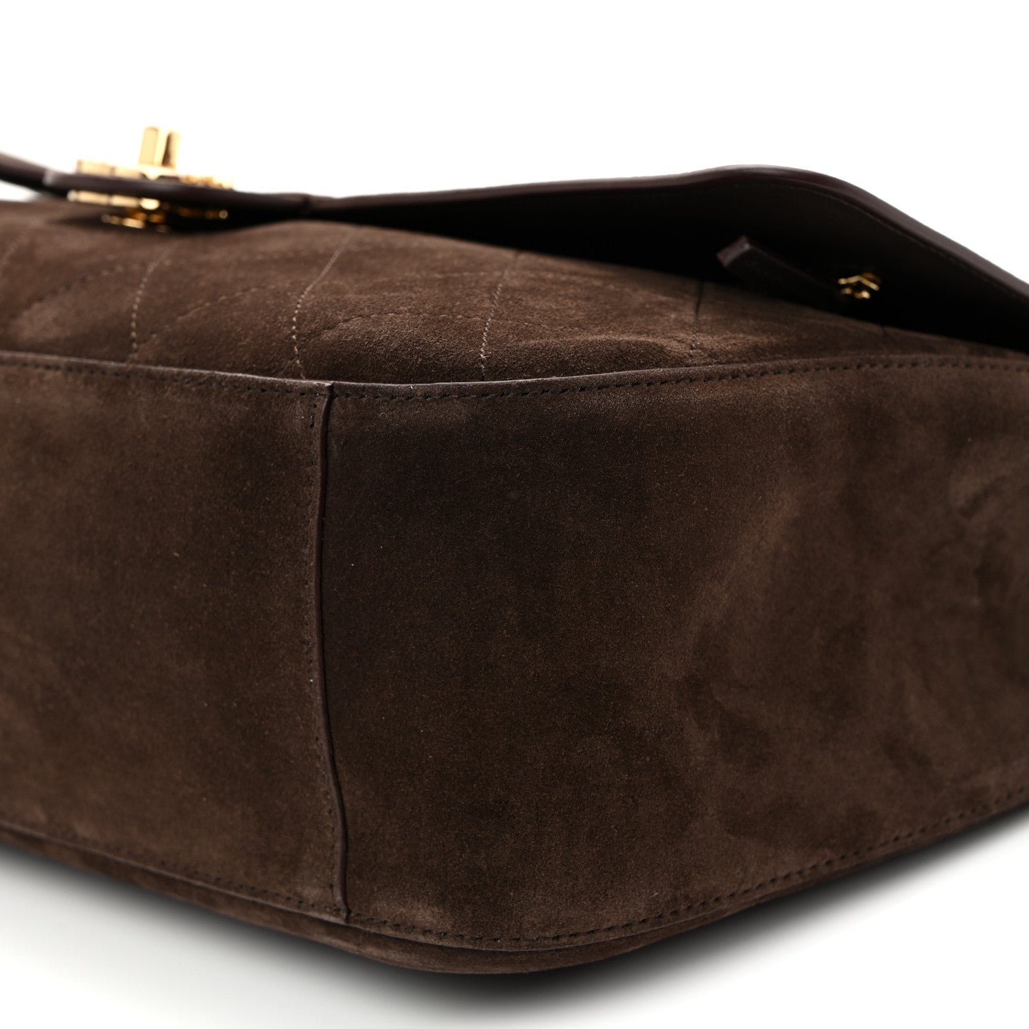 Chanel Suede Calfskin Small Souplissimo Maxi Flap Dark Brown 10 of 11