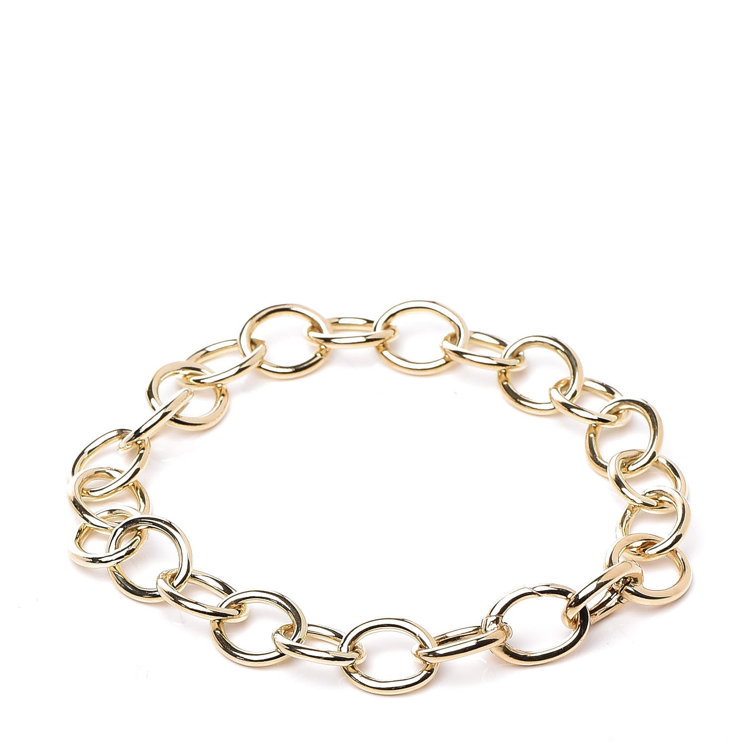 Tiffany 18K Yellow Gold Round Chain Link Bracelet 1 of 5