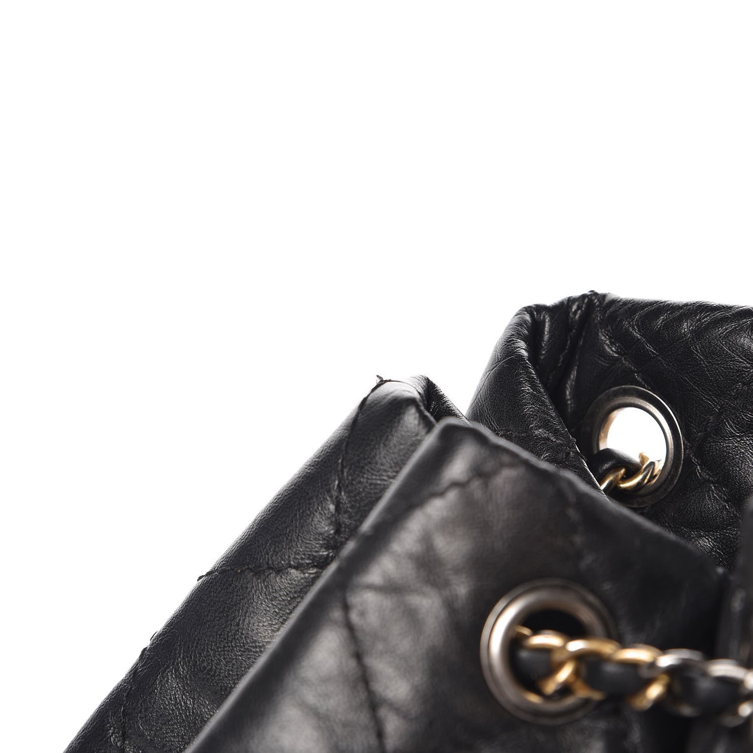 Chanel Aged Calfskin Quilted Gabrielle Backpack Black 16 of 16