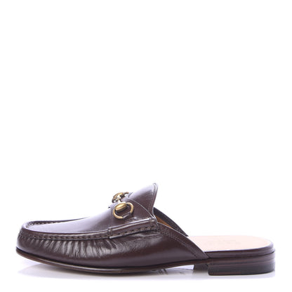 Gucci Goatskin Mens Horsebit Slippers 8.5 Light Brown 1 of 9