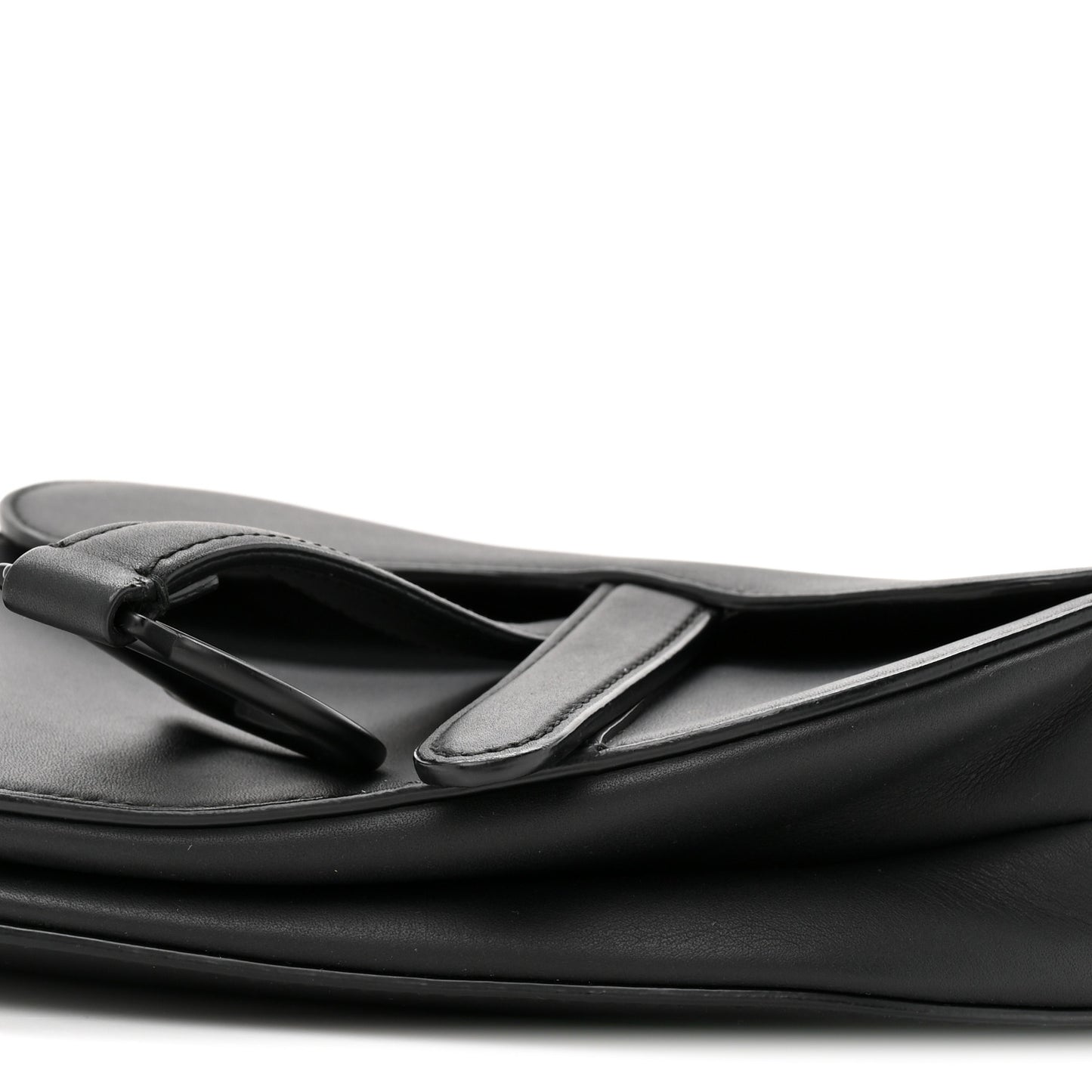 Ultra Matte Calfskin Mini Saddle Bag Black