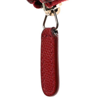 Chanel Caviar Quilted Zipped Key Holder Case Red 9 of 10