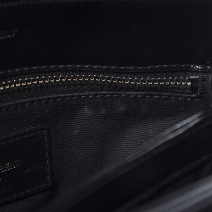 Saint Laurent Calfskin Y Quilted Monogram Toy Loulou Crossbody Bag Black 7 of 11