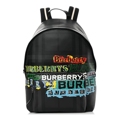 Burberry Canvas London Check Print Abbeydale Backpack Black 1 of 16