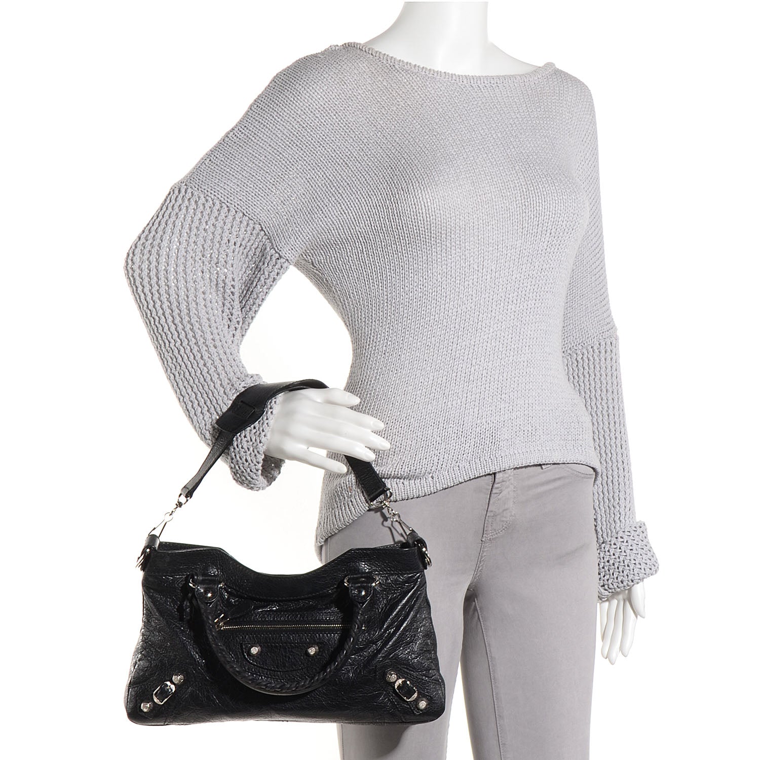 Balenciaga Agneau Giant 12 Silver Hardware First Black 2 of 12