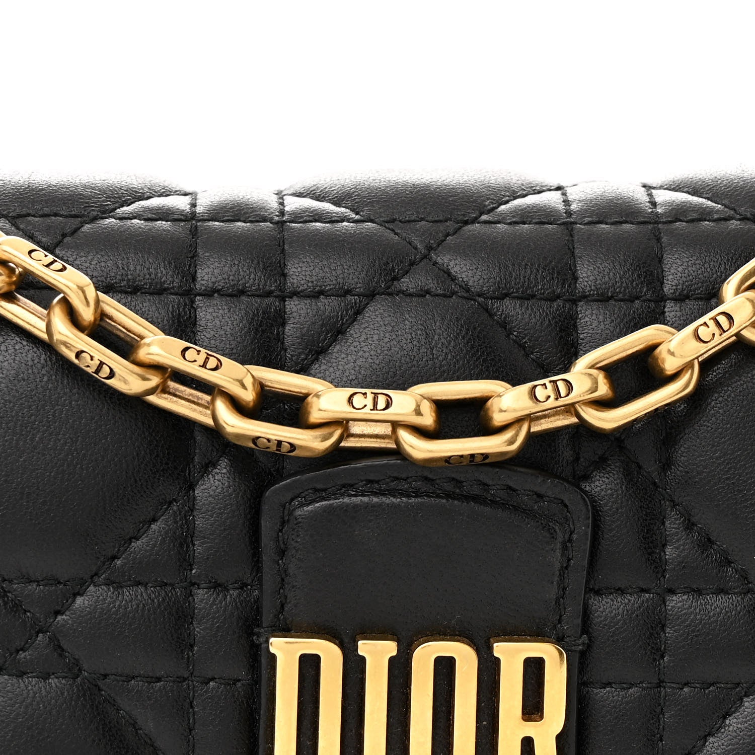 Christian Dior Lambskin Cannage Small Dioraddict Flap Bag Black 8 of 11