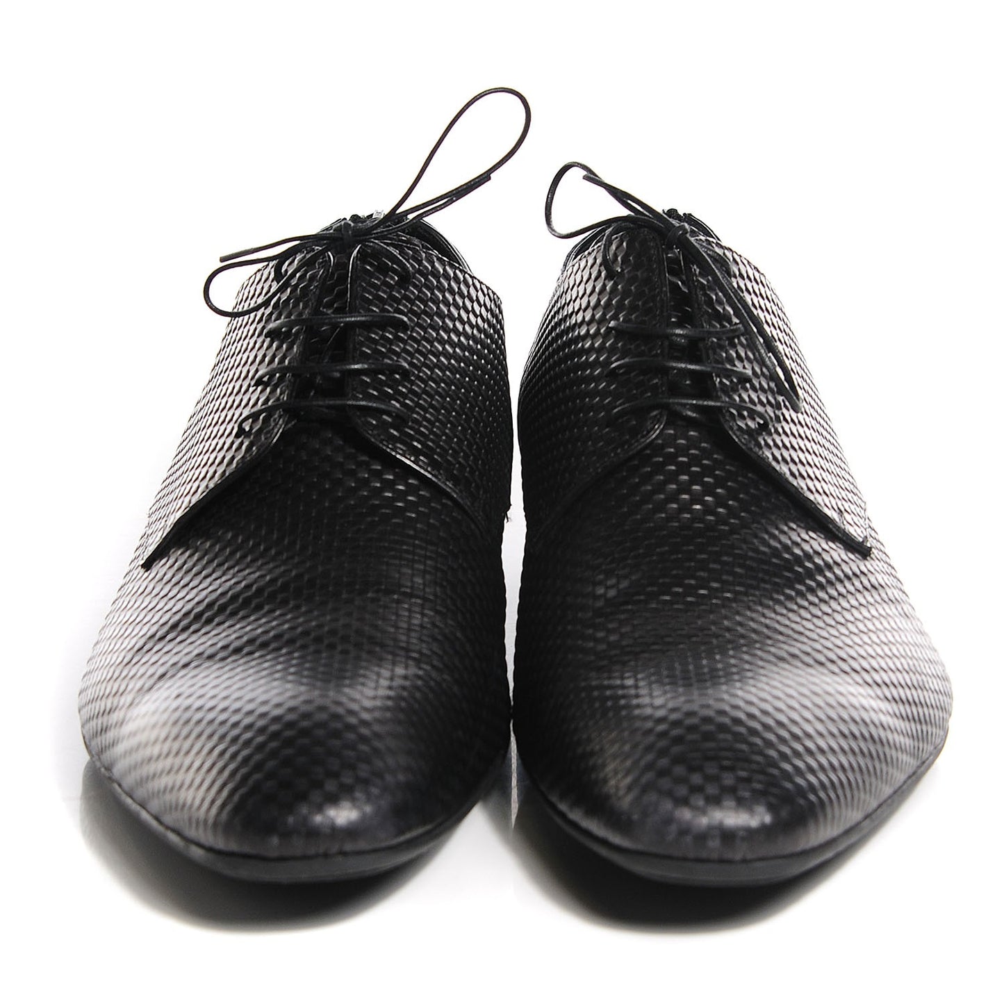 Mens Petit Damier Telegraph Derby Lace Up Shoes 12 Black
