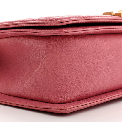 Chanel Caviar Chevron Quilted Medium Boy Flap Pink 9 of 10