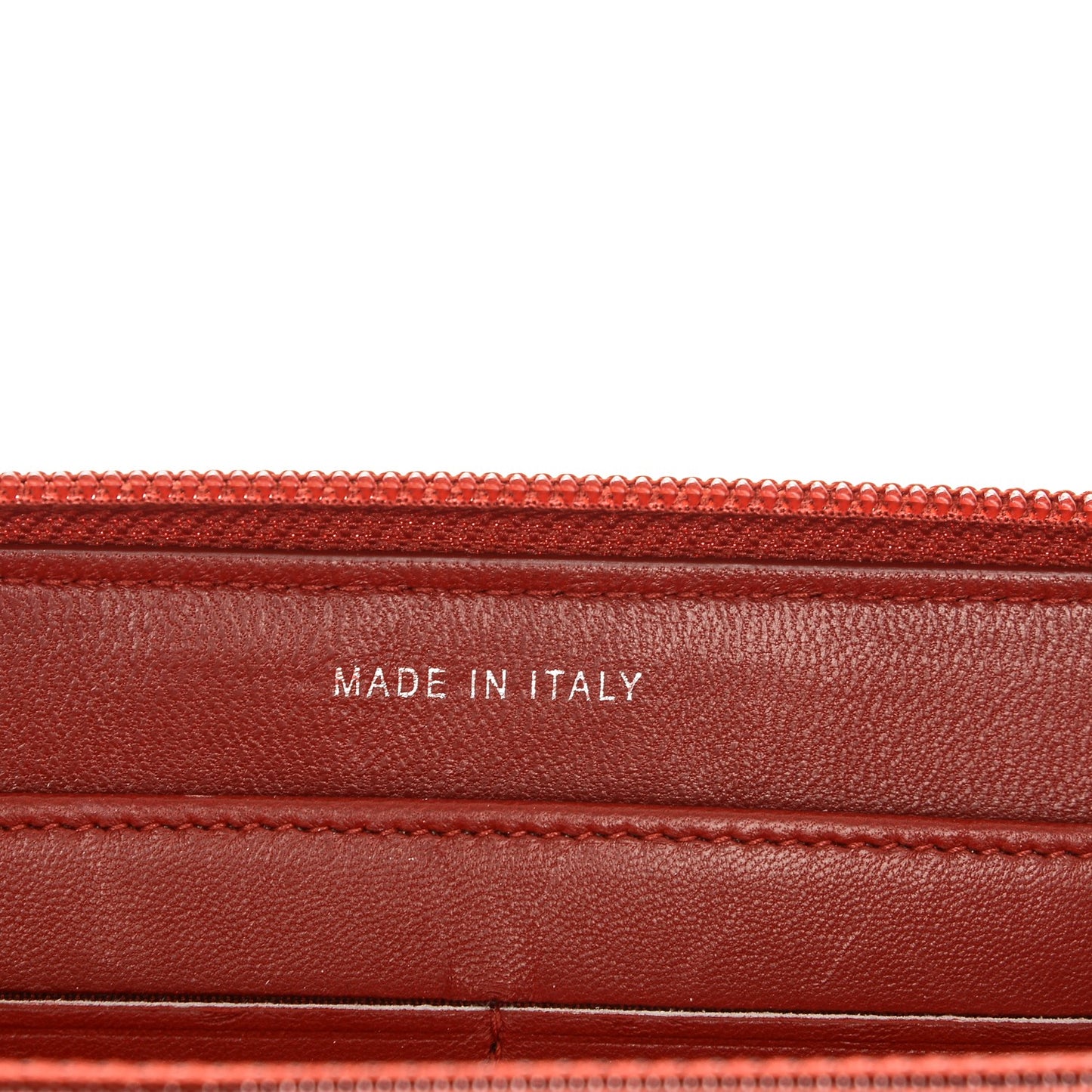 Lambskin Quilted Boy Zip Around Wallet Red