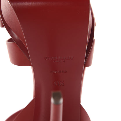 Saint Laurent Calfskin Tribute 105 Platform Sandals 41.5 New Red 7 of 10