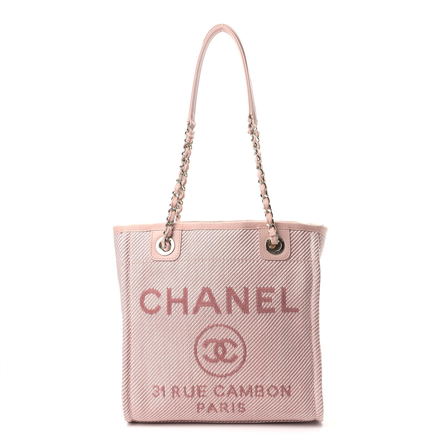 Chanel Mixed Fibers Calfskin Mini Deauville Tote Rose Pink 1 of 9