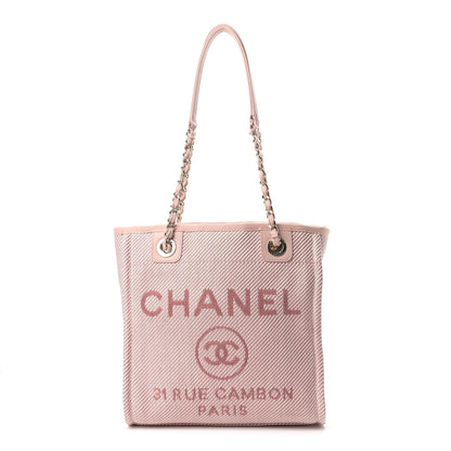 Chanel Mixed Fibers Calfskin Mini Deauville Tote Rose Pink 1 of 9