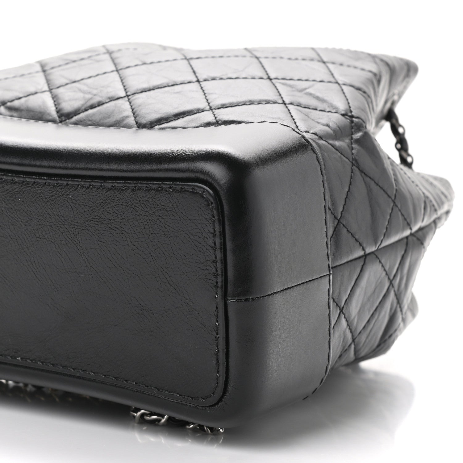 Chanel Aged Calfskin Quilted Gabrielle Backpack Black 10 of 10