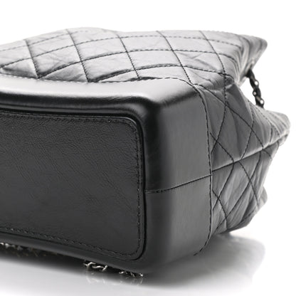Chanel Aged Calfskin Quilted Gabrielle Backpack Black 10 of 10