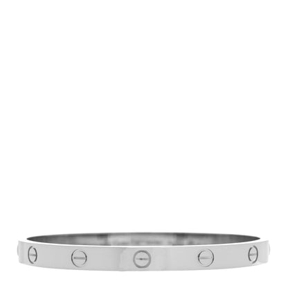 Cartier 18K White Gold LOVE Bracelet 18 1 of 6