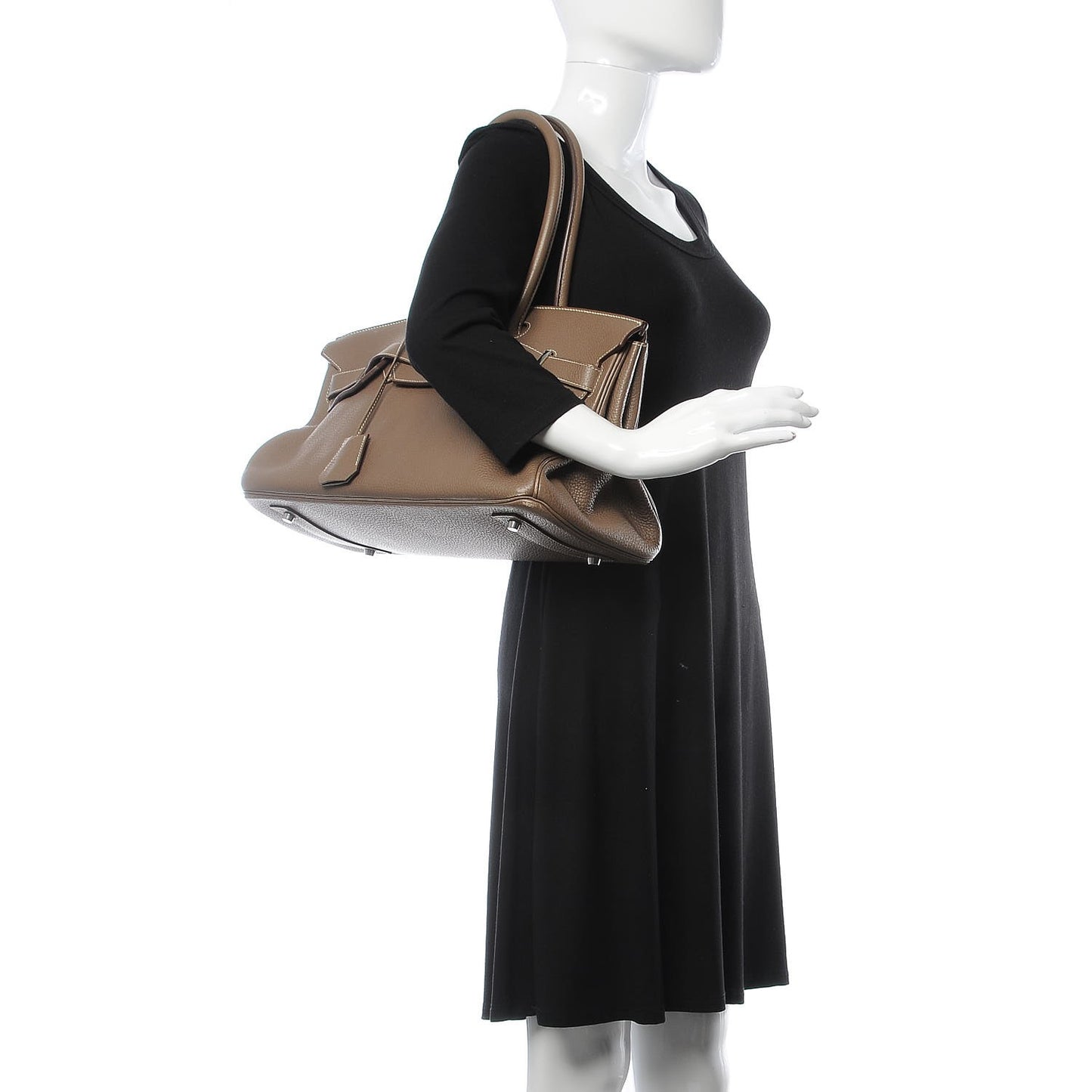 Taurillon Clemence JPG Shoulder Birkin II 42 Etoupe