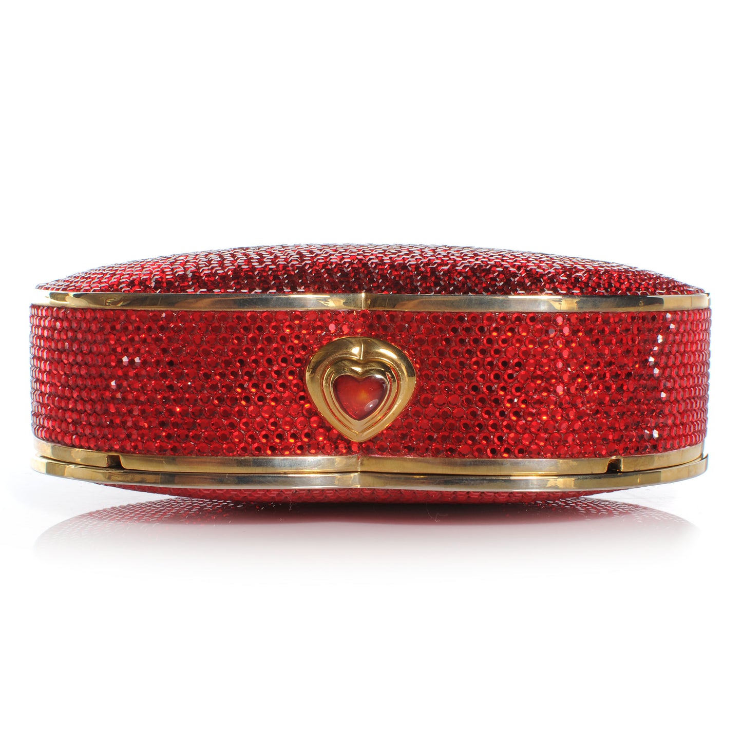 Crystal Heart Minaudiere Clutch