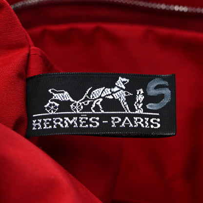 Hermes Cotton Canvas Herline Travel Cosmetic Pouch Red 6 of 6