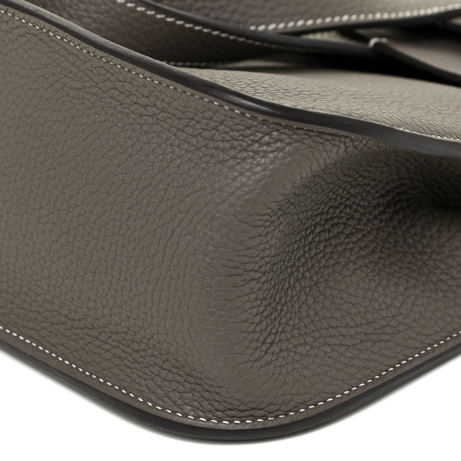 Hermes Taurillon Clemence Halzan 31 GM Etoupe 9 of 10