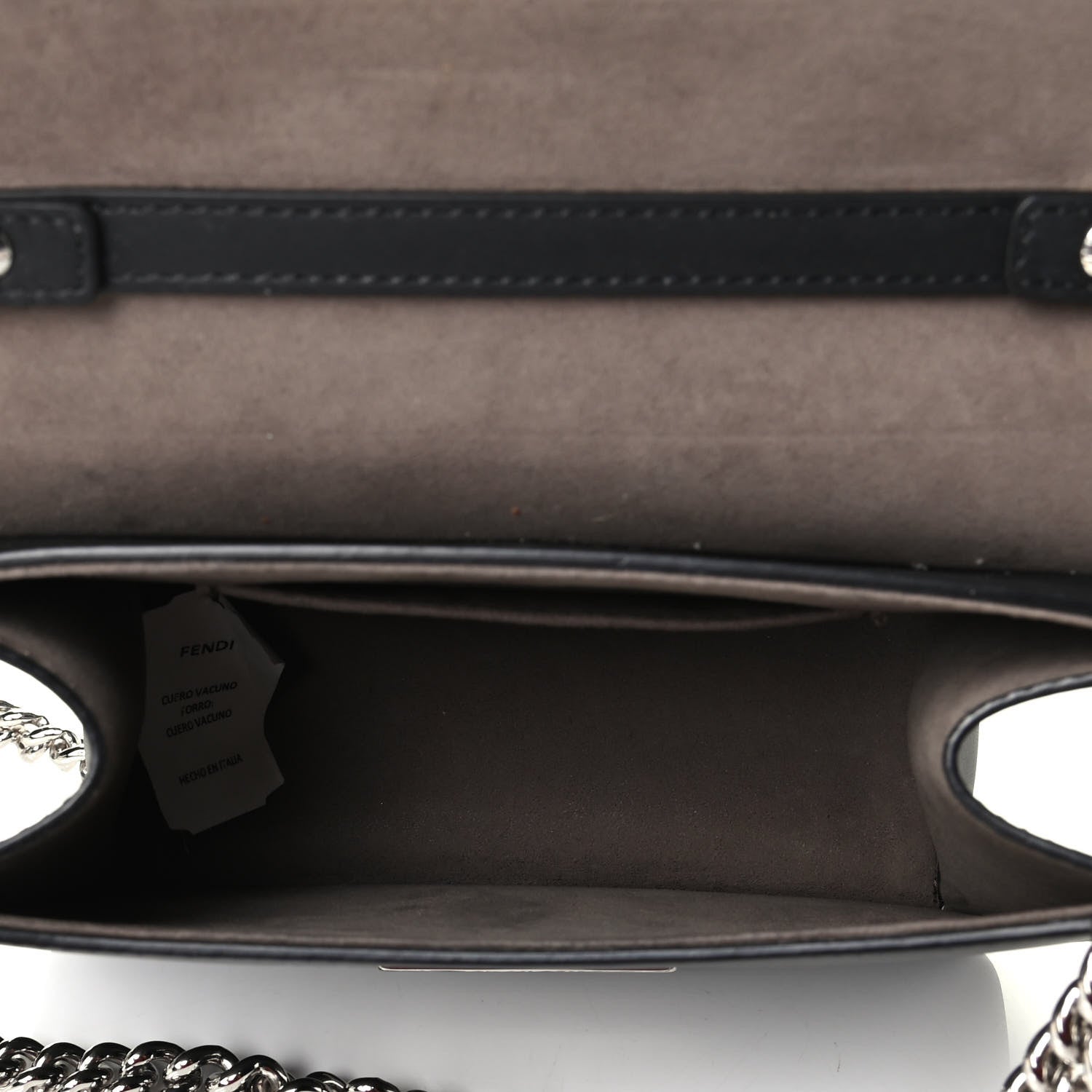 Fendi Vitello Century Opaco F is Fendi Small Kan I Shoulder Bag Black 4 of 6