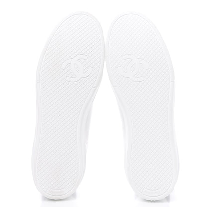 Chanel Calfskin CC Womens Sneakers 38 White 5 of 9