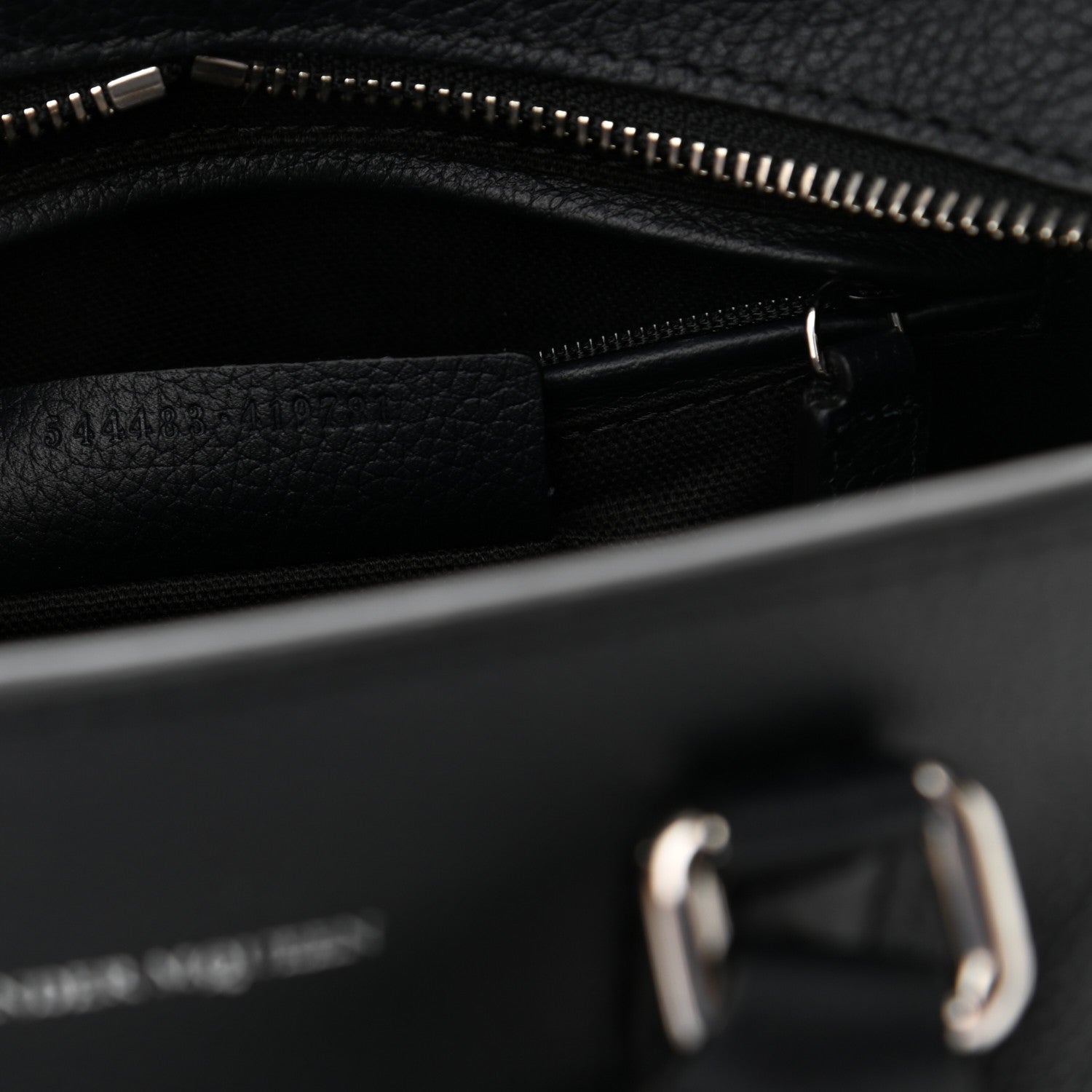 Alexander McQueen Pebbled Calfskin Mini Padlock Navy 7 of 11