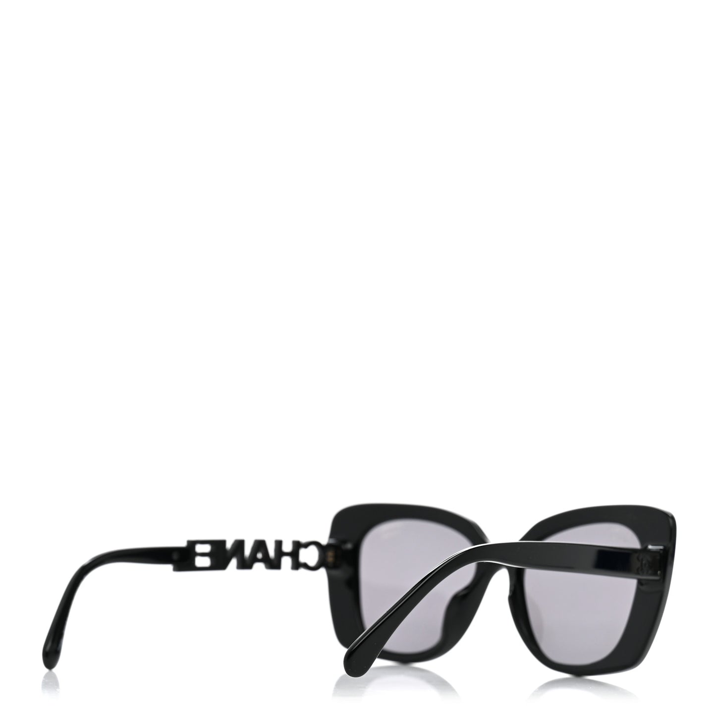Acetate Strass Polarized Square Sunglasses 5422-B-A Black