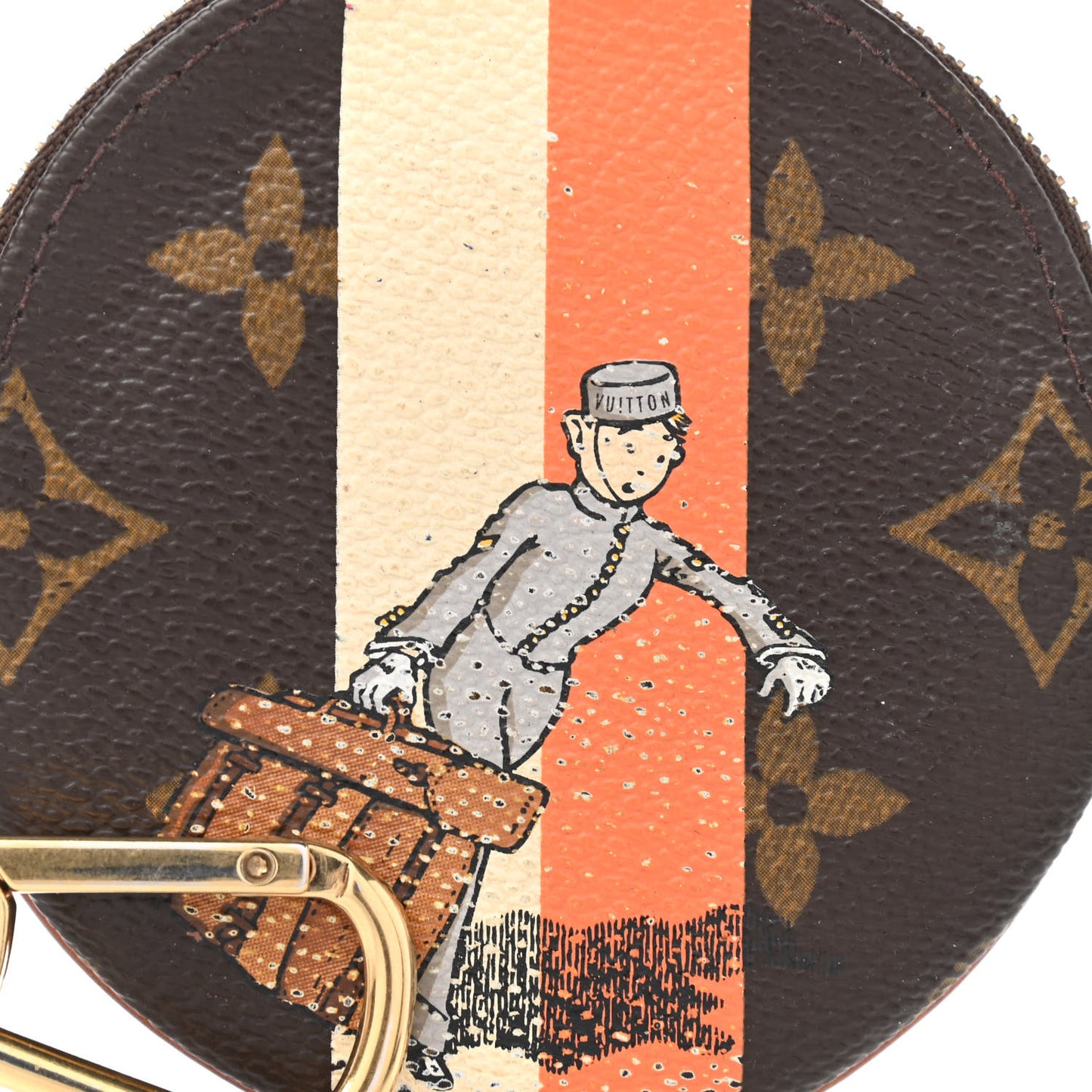 Monogram Groom Round Coin Purse