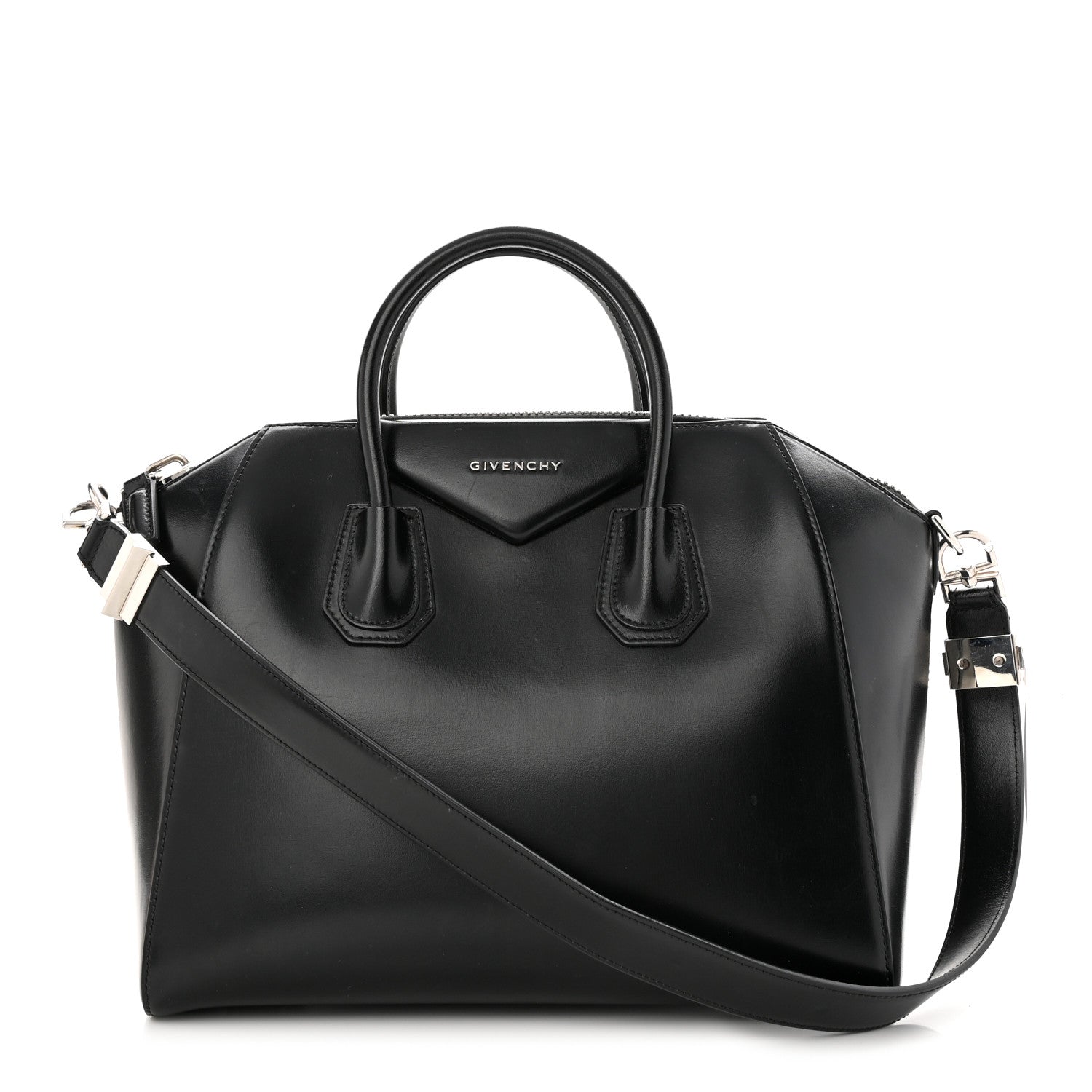 Givenchy Shiny Lord Calfskin Medium Antigona Black 1 of 13