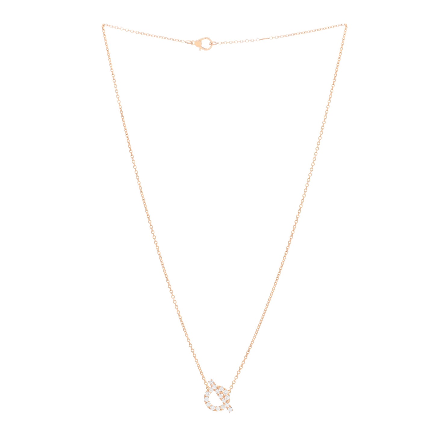 18K Rose Gold Diamond Finesse Pendant Necklace