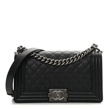 Chanel Caviar Quilted Medium Boy Flap Black 1 of 12