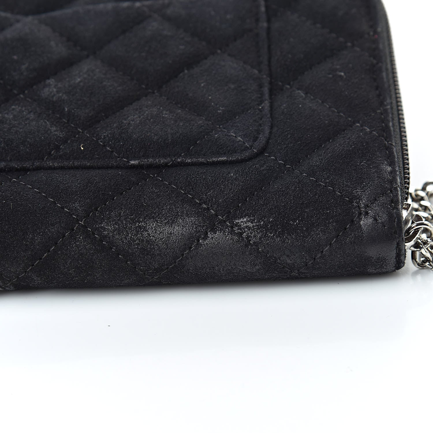 Chanel Suede Cambon Zip Around Organizer Wallet Black 13 of 14