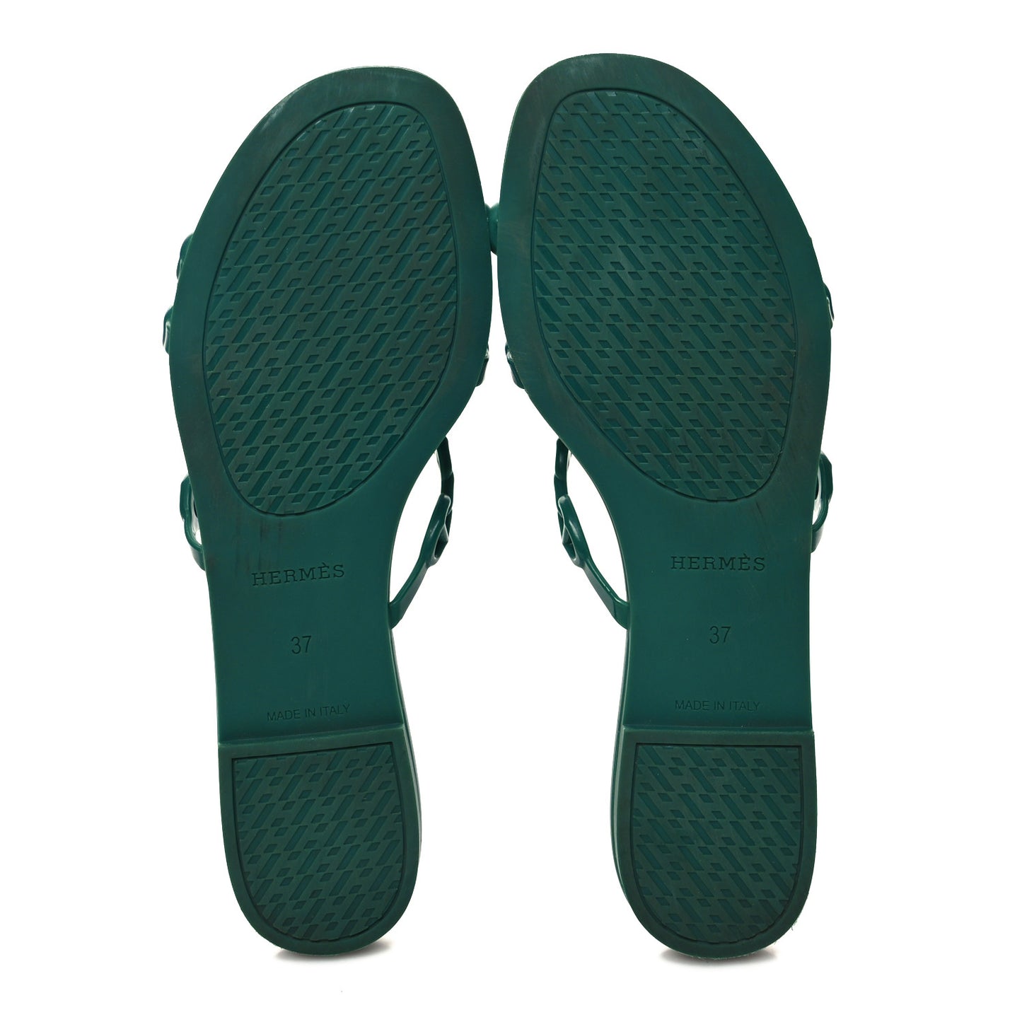 Rubber Chaine d'Ancre Rivage Sandals 38 Vert d'Ete