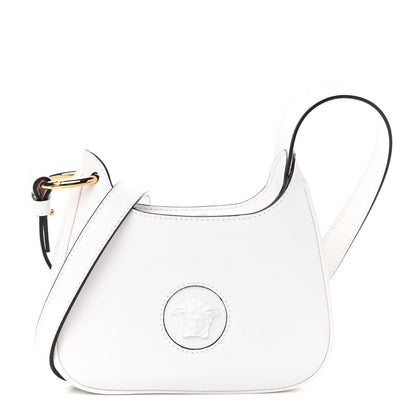 Versace Calfskin La Medusa Small Hobo Crossbody Optical White 1 of 10