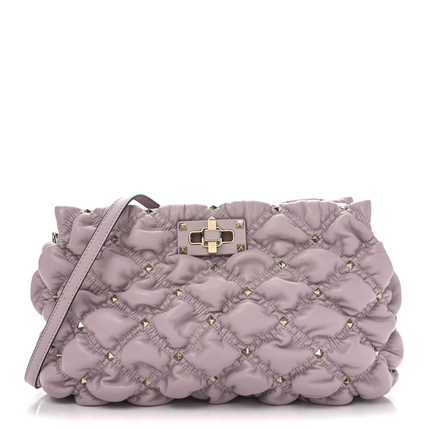 Valentino Garavani Nappa Spikeme Clutch Rose Quartz 1 of 9