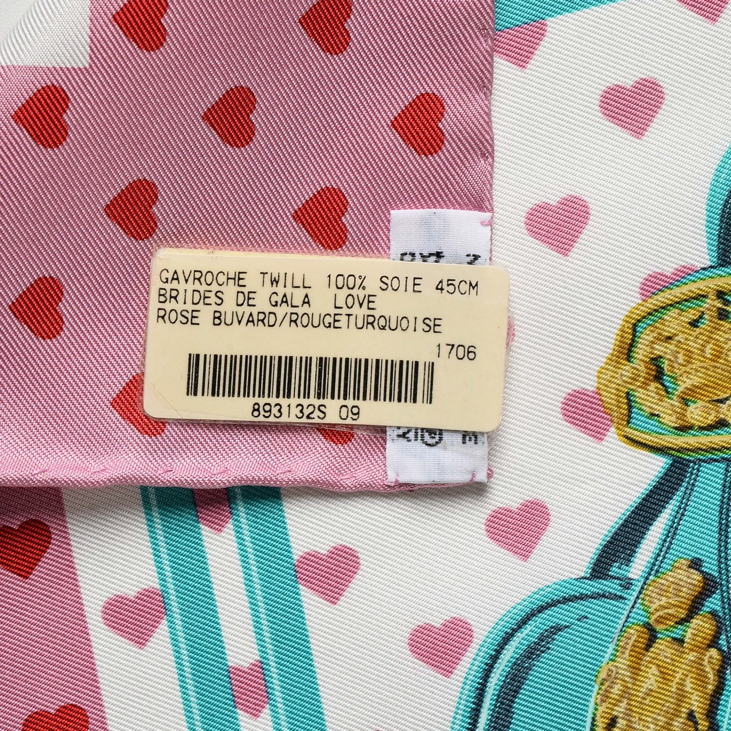 Silk Brides De Gala Love Pocket Square Rose Buvard Rouge Turquoise