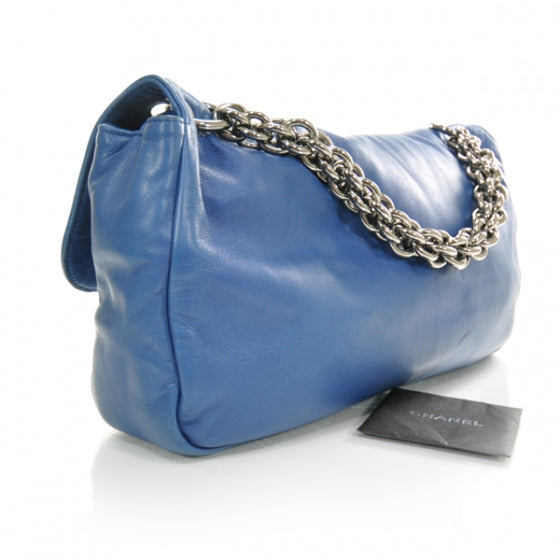 Chanel Lambskin Soft and Chain Large Flap Blue 3 of 13