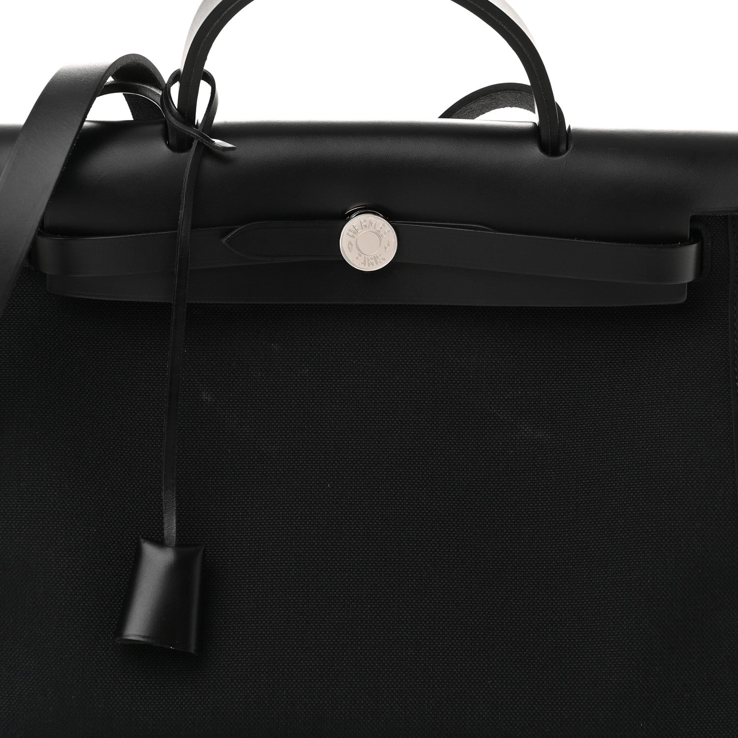 Hermes Military Toile Vache Hunter Herbag Zip PM 31 Black 8 of 10