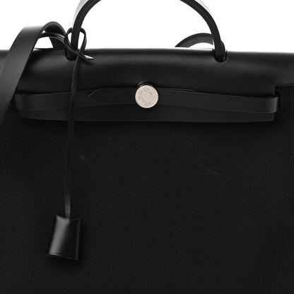 Hermes Military Toile Vache Hunter Herbag Zip PM 31 Black 8 of 10